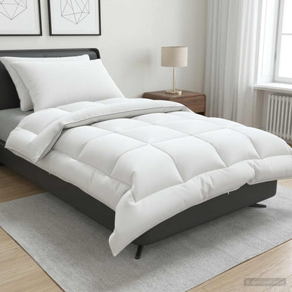 Duvet and Pillow Set 3 pcs 135x220 cm Winter 450 GSM Wool White