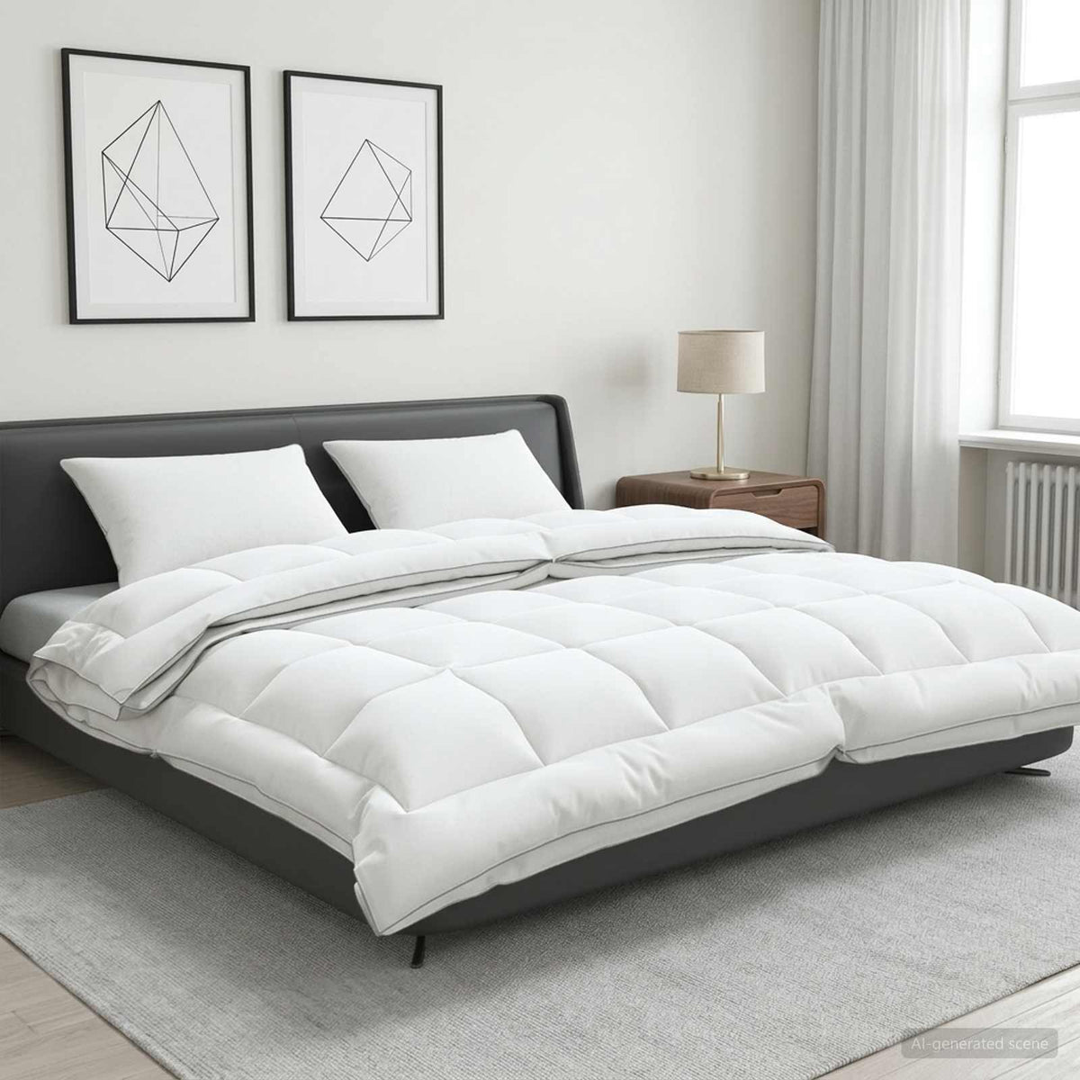 Duvet and Pillow Set 3 pcs 200x240 cm 4 Seasons 200+300 GSM