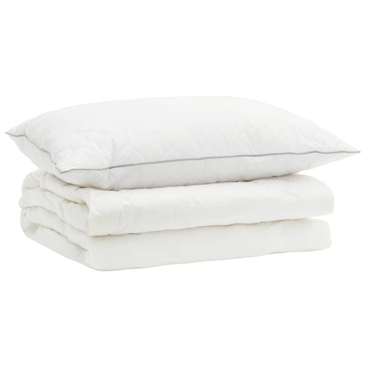 90% Goose Down Duvet Set FULDA 2 pcs 135 x 200 cm Summer White