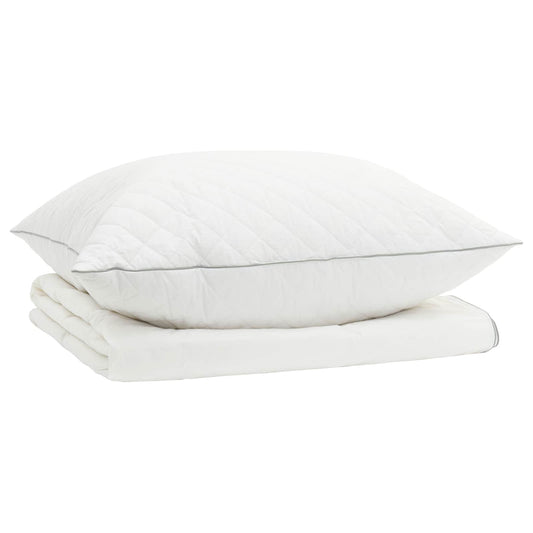 90% Goose Down Duvet Set FULDA 2 pcs 135 x 200 cm Summer White