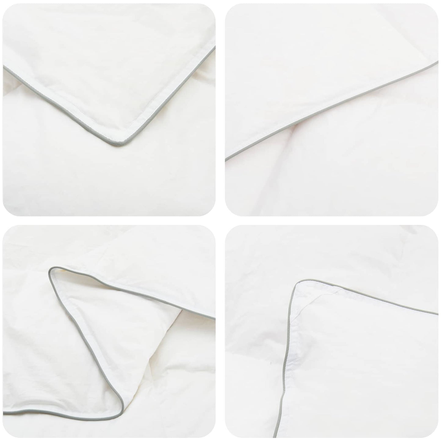 90% Goose Down Duvet Set FULDA 2 pcs 137 x 200 cm Summer White