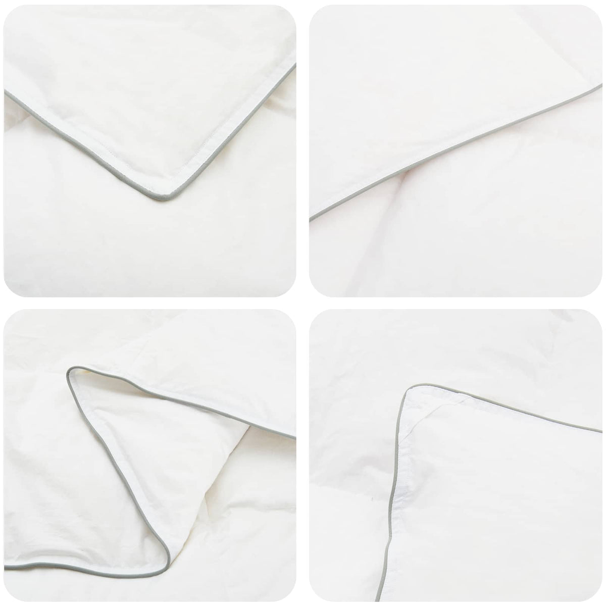 90% Goose Down Duvet Set FULDA 2 pcs 150 x 200 cm Summer White