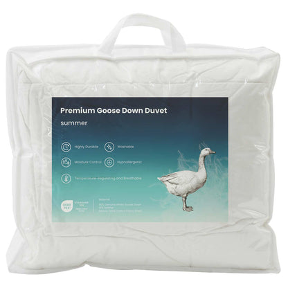 90% Goose Down Duvet Set FULDA 2 pcs 152 x 203 cm Summer White
