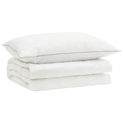 90% Goose Down Duvet Set FULDA 2 pcs 155 x 200 cm Summer White