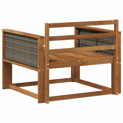 Outdoor Middle Sofa Solid Acacia Wood Natural