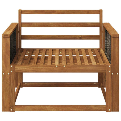 Outdoor Middle Sofa Solid Acacia Wood Natural