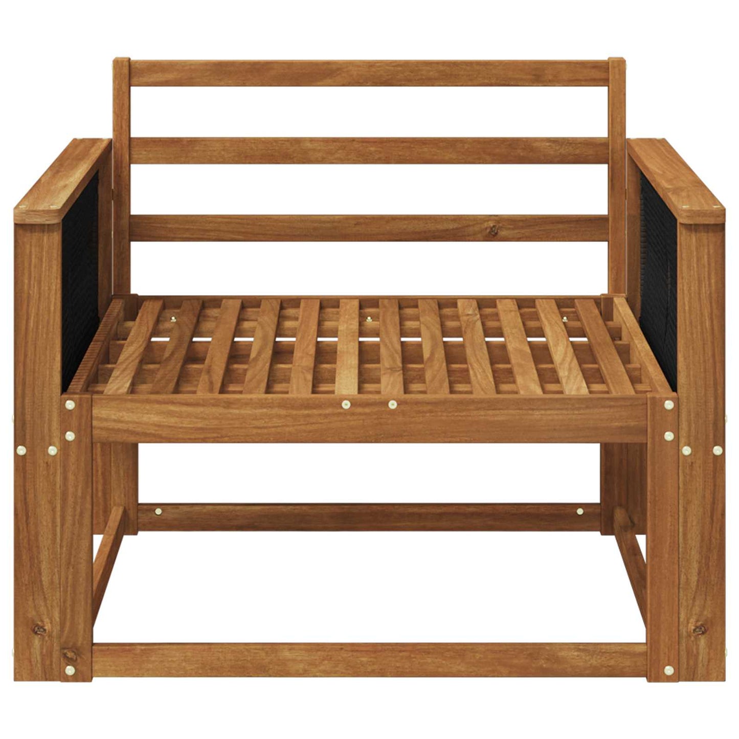 Outdoor Middle Sofa Solid Acacia Wood Natural
