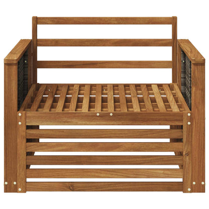 Outdoor Middle Sofa Solid Acacia Wood Natural