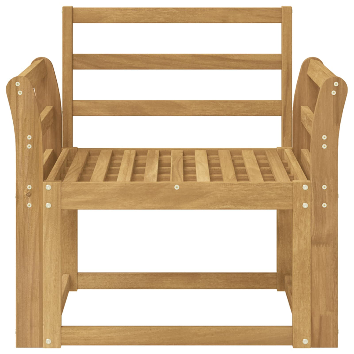 Outdoor Sofa Set Solid Acacia Wood White