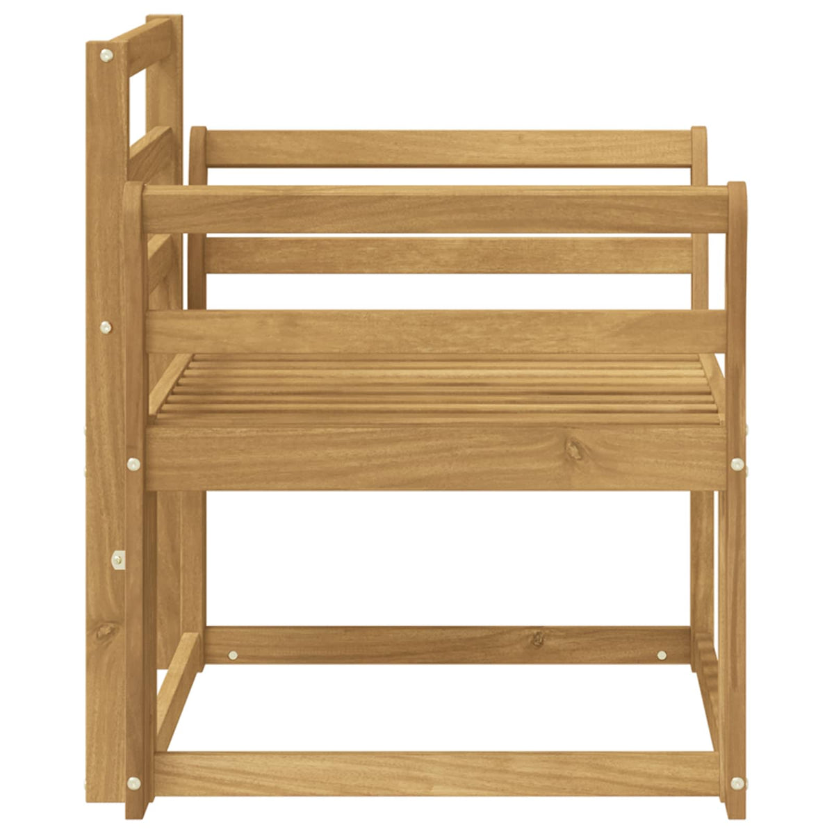Outdoor Sofa Set Solid Acacia Wood White