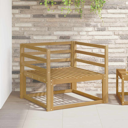 Outdoor Middle Sofa Solid Acacia Wood White