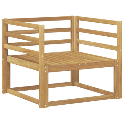 Outdoor Middle Sofa Solid Acacia Wood White