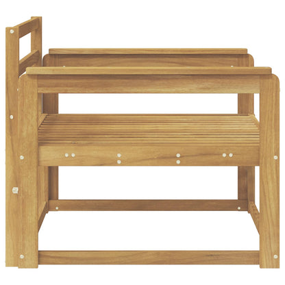 Outdoor Middle Sofa Solid Acacia Wood White