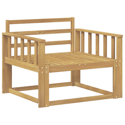 Outdoor Middle Sofa Solid Acacia Wood White