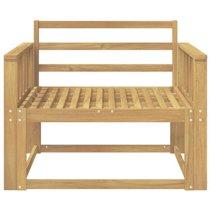 Outdoor Middle Sofa Solid Acacia Wood White