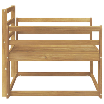 Outdoor Middle Sofa Solid Acacia Wood White
