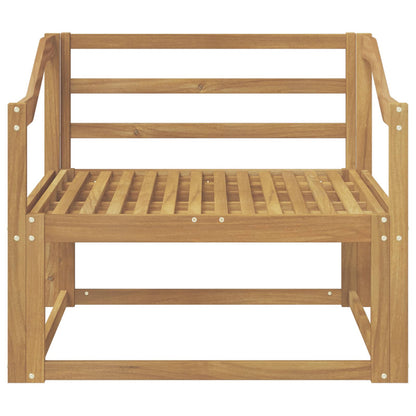 Outdoor Middle Sofa Solid Acacia Wood White
