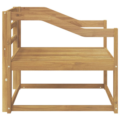 Outdoor Middle Sofa Solid Acacia Wood White