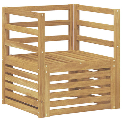 Outdoor Sofa Solid Acacia Wood White