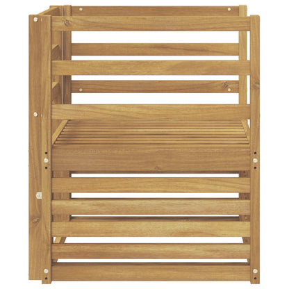 Outdoor Sofa Solid Acacia Wood White