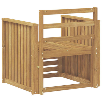 Outdoor Sofa Set Solid Acacia Wood White