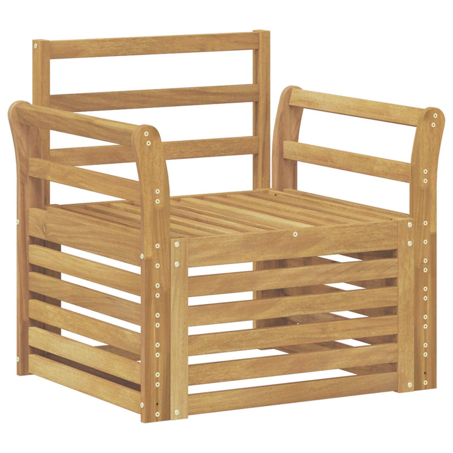 Outdoor Sofa Set Solid Acacia Wood White
