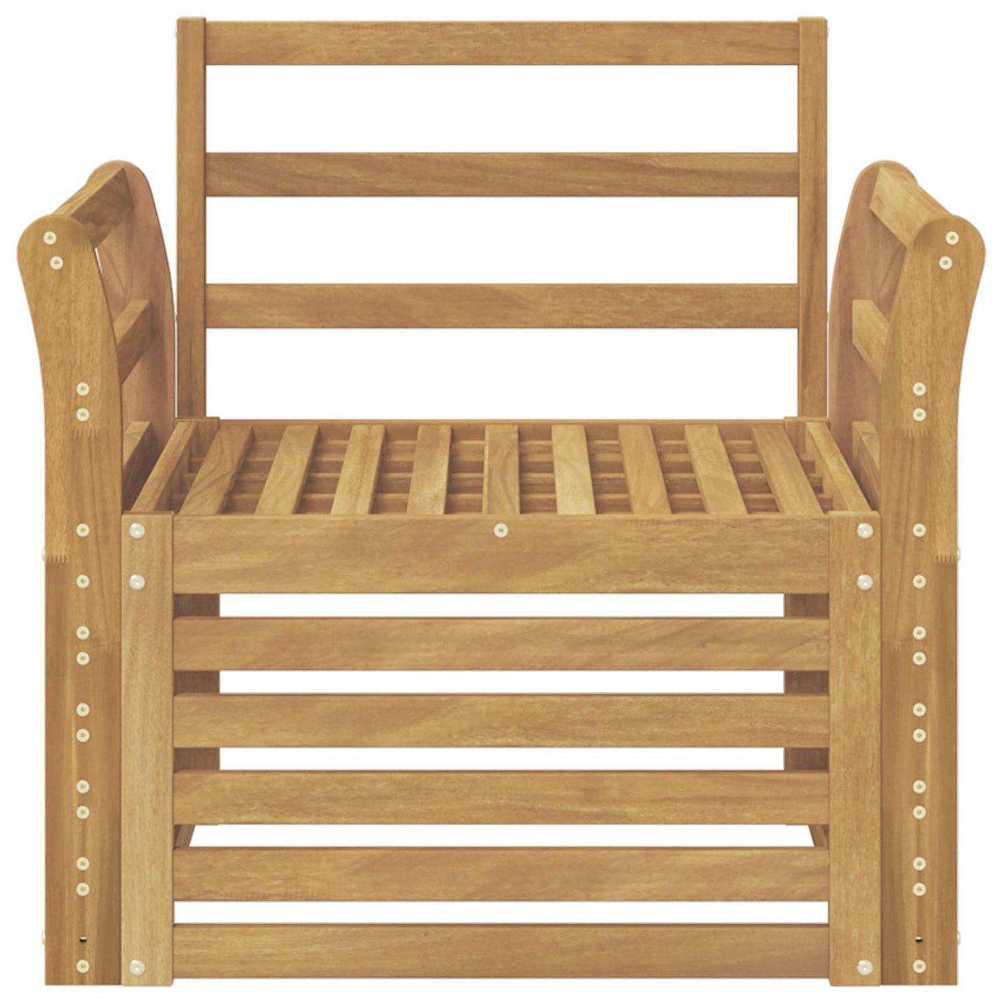 Outdoor Sofa Set Solid Acacia Wood White