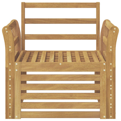 Outdoor Sofa Set Solid Acacia Wood White