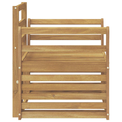 Outdoor Sofa Set Solid Acacia Wood White