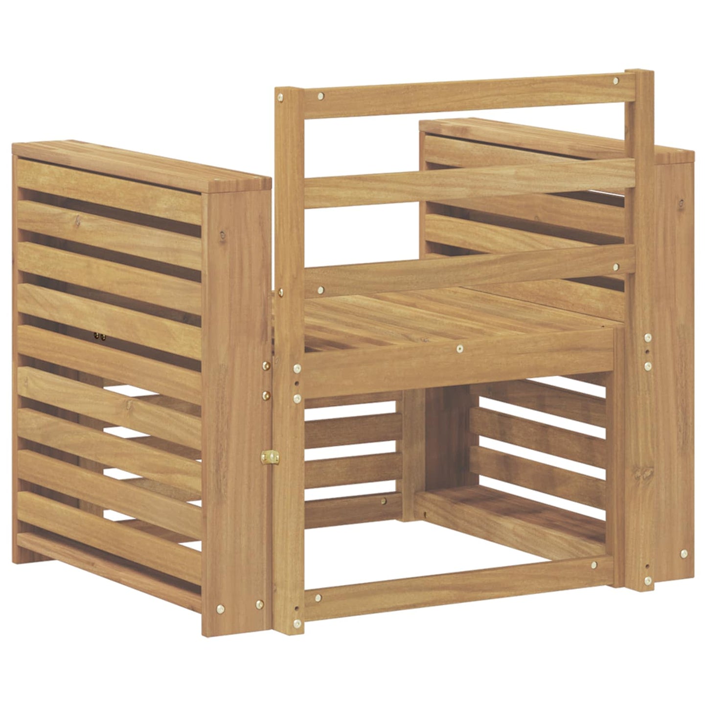 Outdoor Sofa Set Solid Acacia Wood White