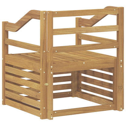 Outdoor Sofa Solid Acacia Wood White