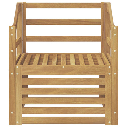Outdoor Sofa Solid Acacia Wood White