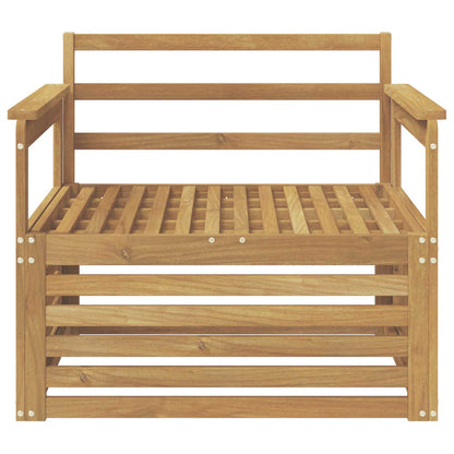 Outdoor Sofa Solid Acacia Wood White