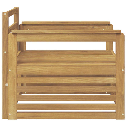 Outdoor Sofa Solid Acacia Wood White