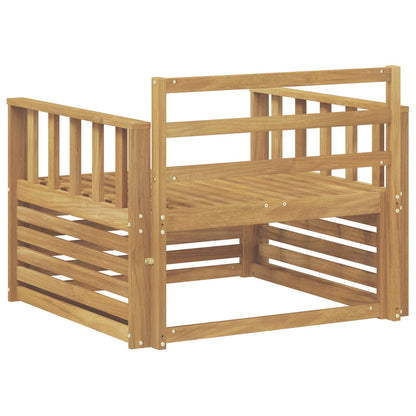 Outdoor Sofa Solid Acacia Wood White