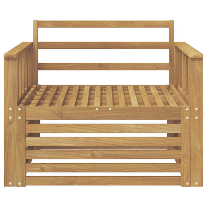 Outdoor Sofa Solid Acacia Wood White