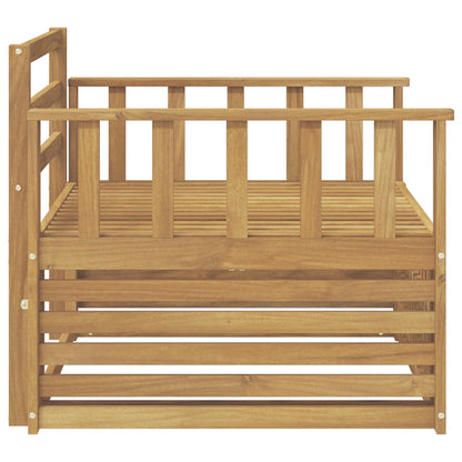 Outdoor Sofa Solid Acacia Wood White