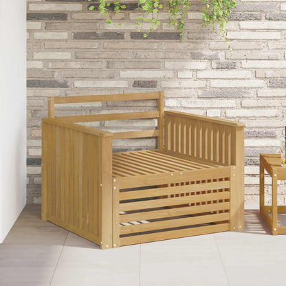 Outdoor Sofa Solid Acacia Wood White