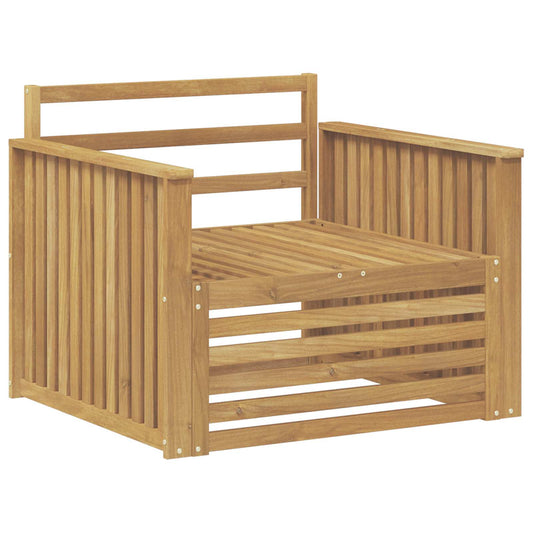 Outdoor Sofa Solid Acacia Wood White