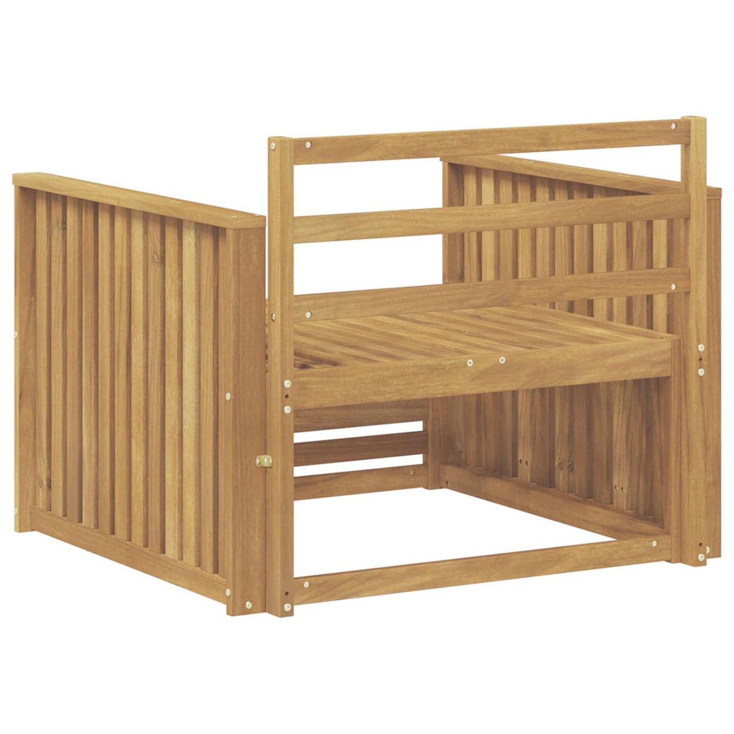 Outdoor Sofa Solid Acacia Wood White