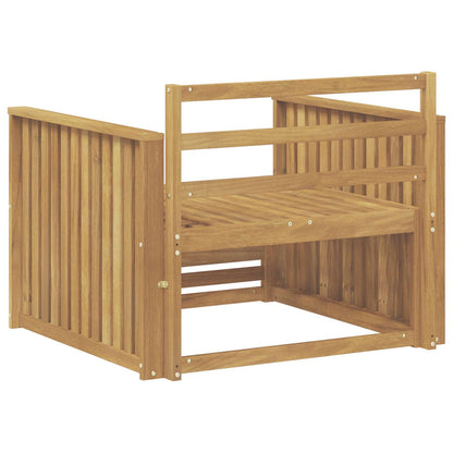 Outdoor Sofa Solid Acacia Wood White