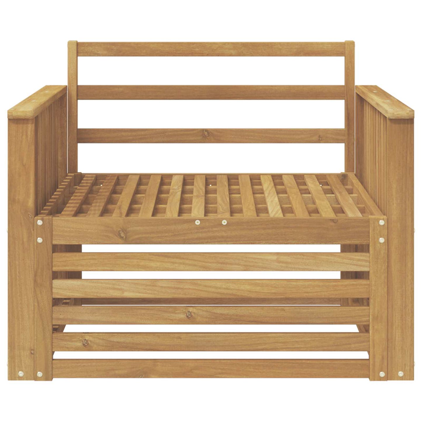 Outdoor Sofa Solid Acacia Wood White