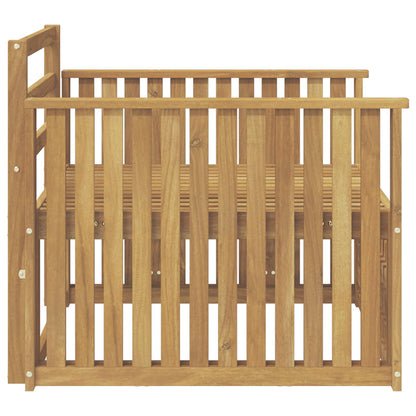 Outdoor Sofa Solid Acacia Wood White