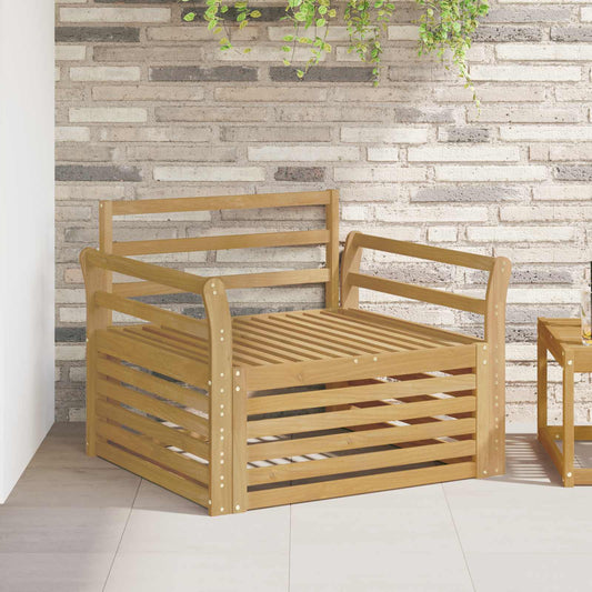 Outdoor Sofa Solid Acacia Wood White