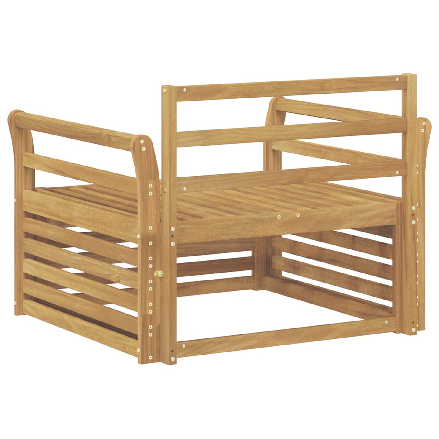 Outdoor Sofa Solid Acacia Wood White