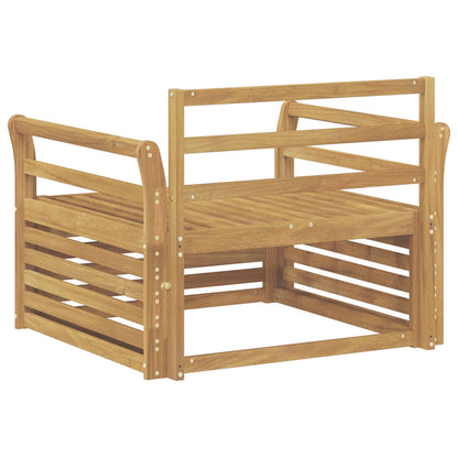 Outdoor Sofa Solid Acacia Wood White