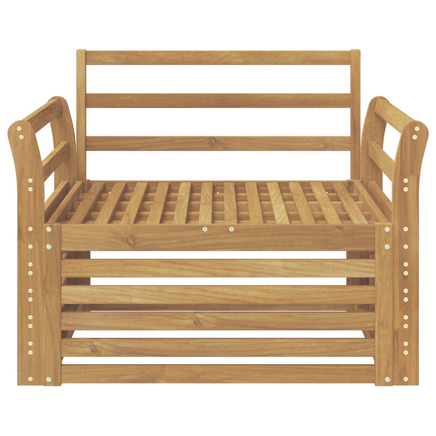 Outdoor Sofa Solid Acacia Wood White