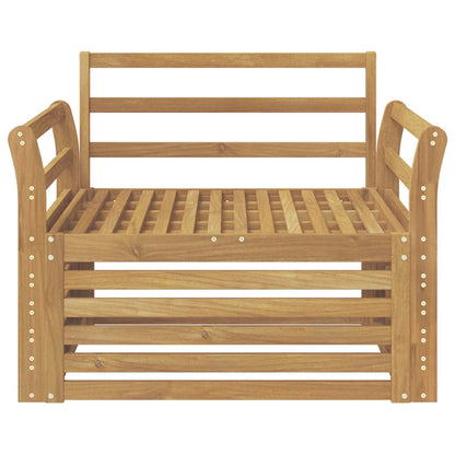 Outdoor Sofa Solid Acacia Wood White