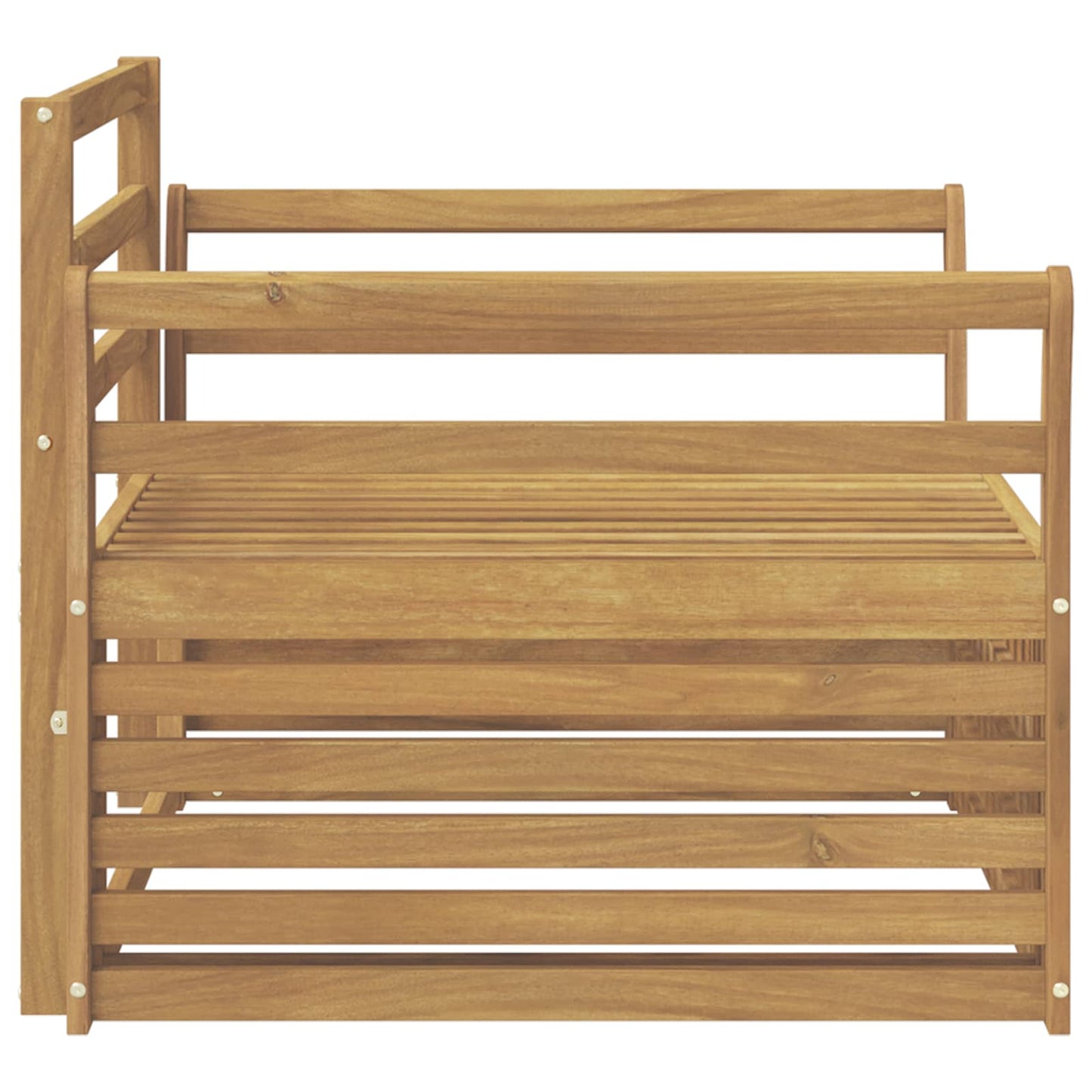 Outdoor Sofa Solid Acacia Wood White