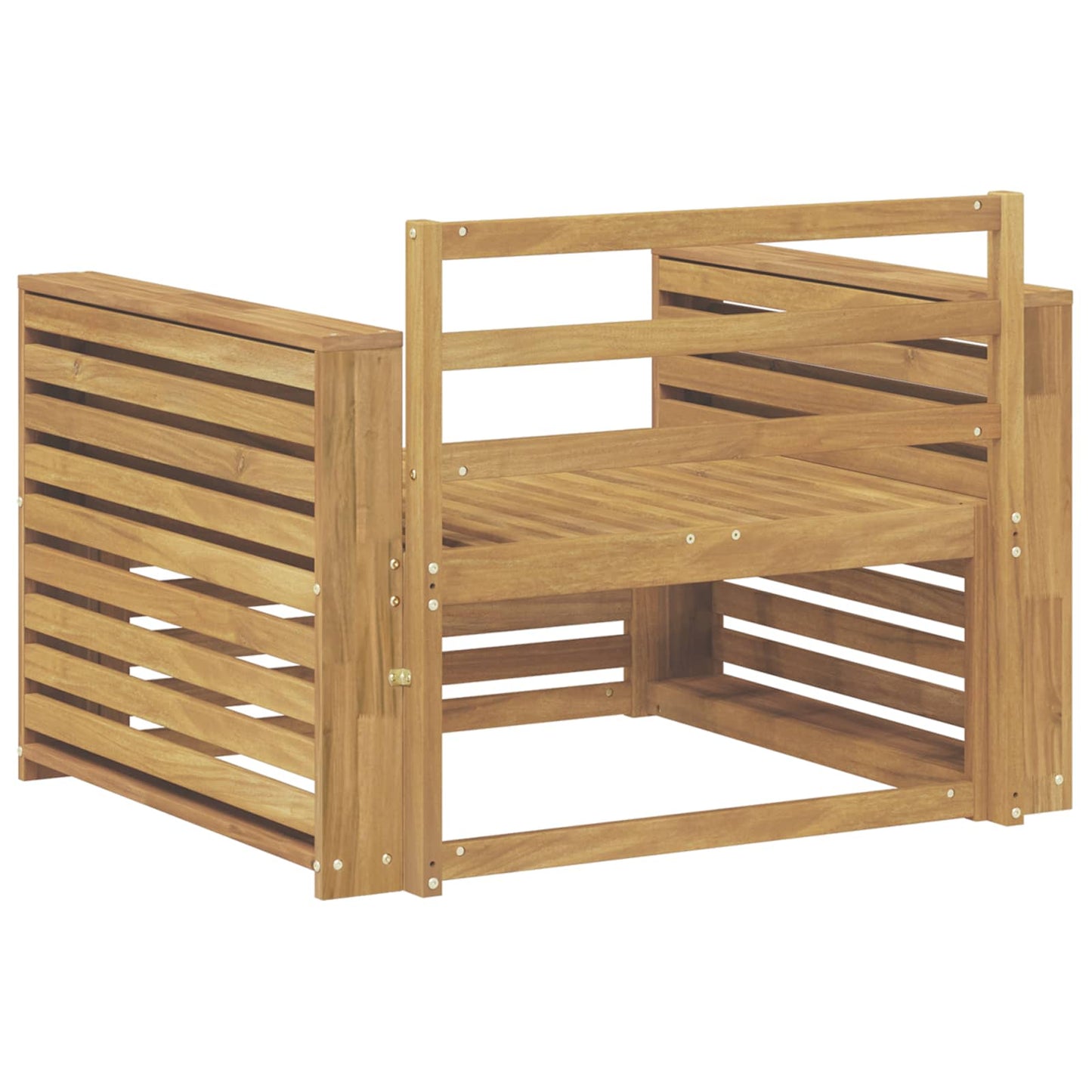 Outdoor Sofa Solid Acacia Wood White